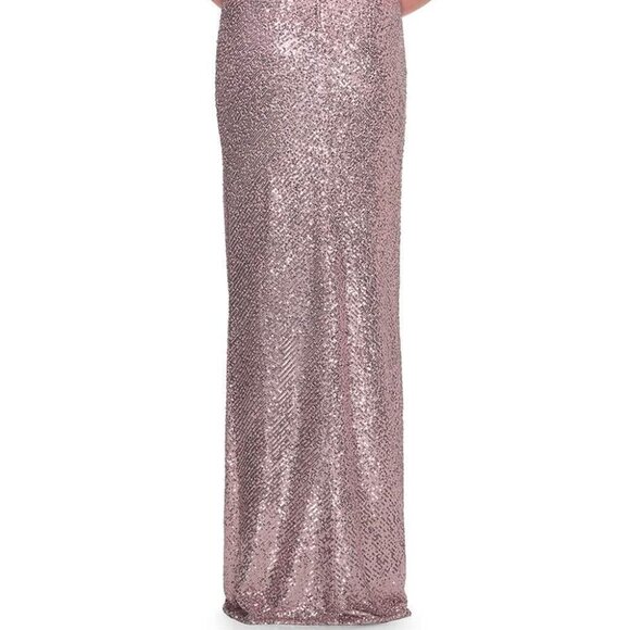 NWT La Femme 30865SC Sequined Mother of the Bride Dress Rose Gold Size 8 - Picture 4 of 7